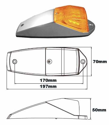 Picture of MINI ROOF LAMP - AMBER - 22401NCA