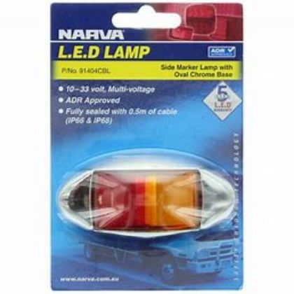 Picture of LED CHROME 10-33V RED/AMB MARKER - N91404CBL