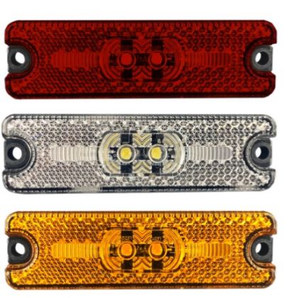 Picture of Amber LED Side Marker Lamp with Reflectors - FM70CLED