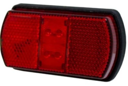 Picture of Red LED Rear Marker Lamp with Reflector - Blister - RM8LEDB