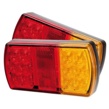 Picture of LED Rear Combination Lamp Kit 12V Stop/Tail/Ind/Ref Surface Mount 150x80mm [2Pk] - BR207LR